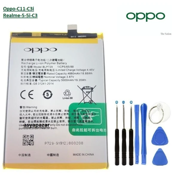 Oppo C11-C3İ Pil Batarya Blp729 + Tamir Seti ürün görseli 1