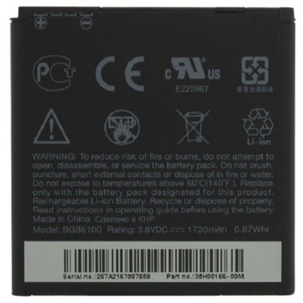 Htc Evo 3D / Sensation Xe Batarya Pil Bg86100 ürün görseli 1