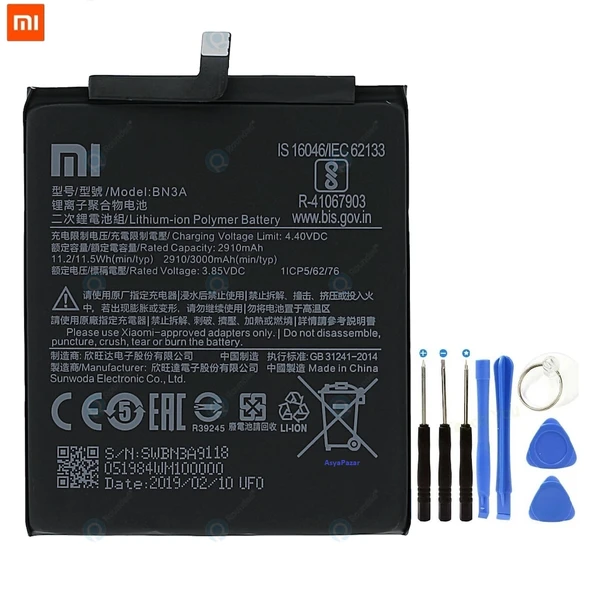 Xiaomi Redmi Go Bn3A Pil Batarya ve Tamir Seti 2910 Mah ürün görseli 1