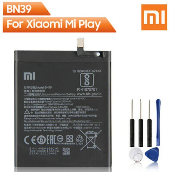 Xiaomi Mi Play Pil Batarya Bn39 + Tamir Seti 3000Mah ürün görseli 1