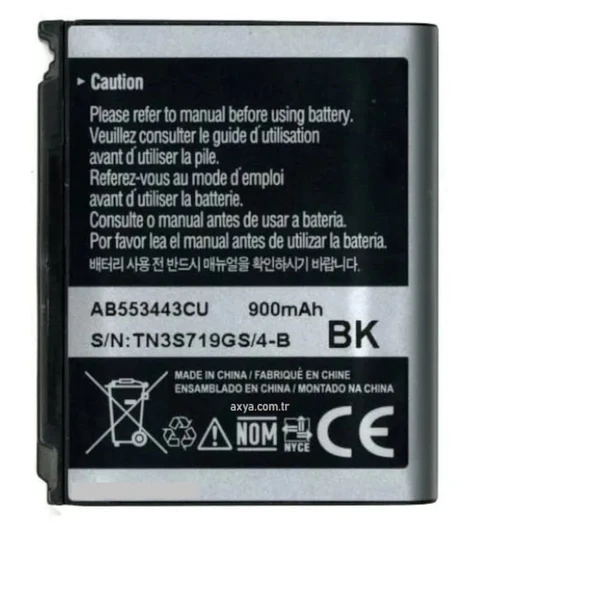 Samsung  S5233 G800 Pil Batarya AB553443CE BK ürün görseli 1