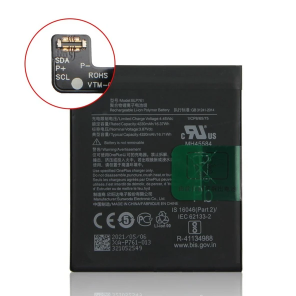 Oneplus 8 Pil Batarya BLP761 ürün görseli 1