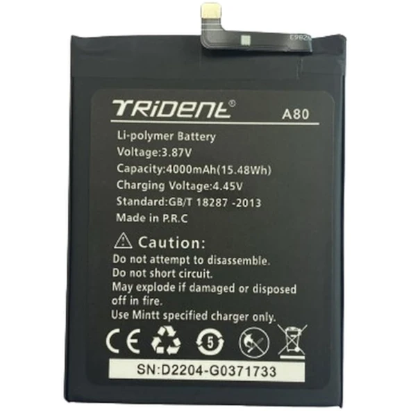 Trident A80 Pil Batarya 4000 Mah ürün görseli 1
