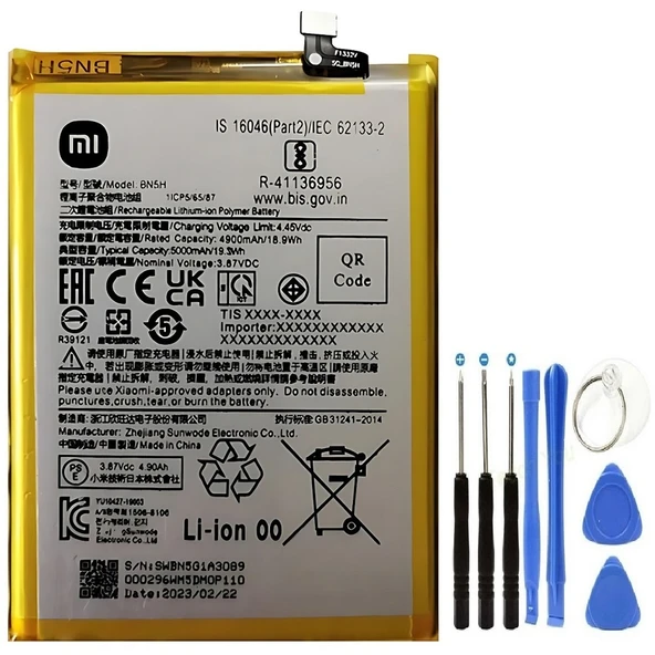 Xiaomi Poco M4 5g Pil Batarya Bn5h 5000 Mah+tamir Seti ürün görseli 1
