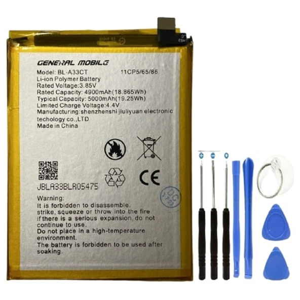 General Mobile Gm22 Pil Batarya Bl-a33ct+tamir Set 5000 Mah ürün görseli 1