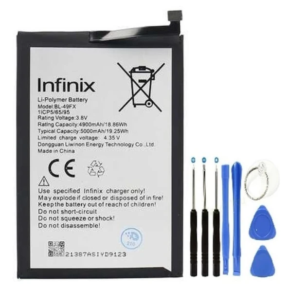 İnifix Hot 8 Pil Batarya Bl-49fx+tamir Set 5000 Mah ürün görseli 1