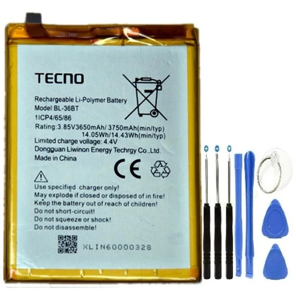 Tecno Camon Ca6 Pil Batarya Bl-36bt+tamir Seti ürün görseli 1