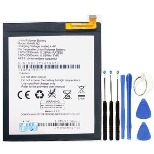 Kaan N2 Pil Batarya + Tamir Seti 3000 Mah ürün görseli 1
