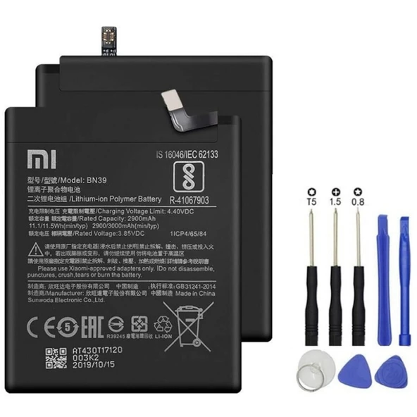 Xiaomi Mi Play Pil Batarya Bn39 + Tamir Seti 3000 Mah ürün görseli 1