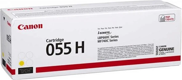 Canon CRG-055H Y Yellow Sarı Yüksek Kapasite Toner MF745 ürün görseli 1