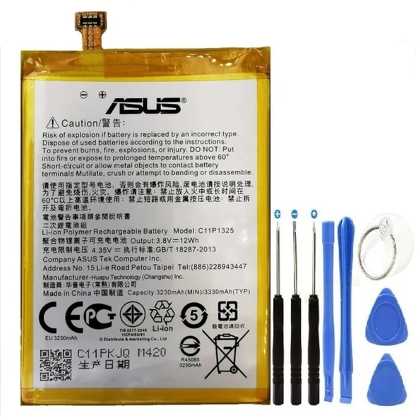 Asus Zenfone 6 Pil Batarya + Tamir Seti C11p1325 3330 Mah ürün görseli 1