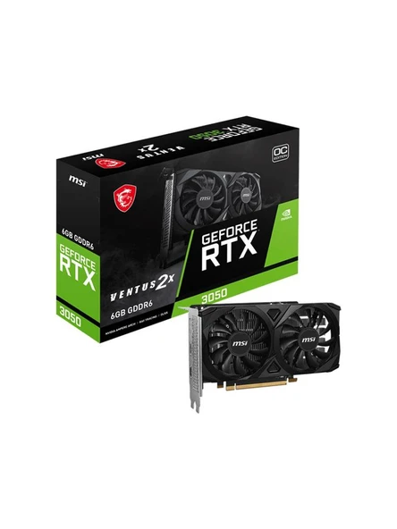 Msı VGA Geforce Rtx3050 Ventus 2x E 6g Oc RTX3050 6gb Gddr6 96B DX12 X8 (1xdp 2xhdmı) Ekran Kartı ürün görseli 1