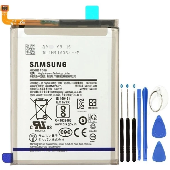 Samsung Galaxy M21 Uyumlu Pil Batarya + Tamir Seti M215 5830 Mah Eb-bm207ab ürün görseli 1