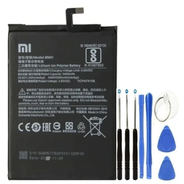 Xiaomi Mi Max 3 Pil Batarya + Tamir Seti 5400 Mah ürün görseli 1