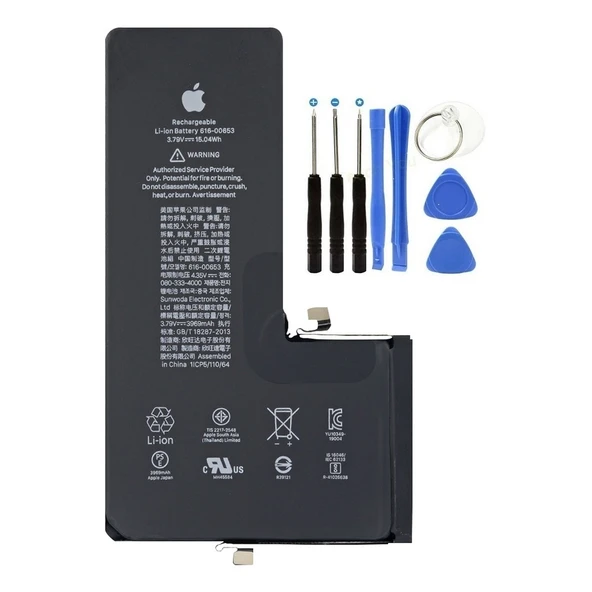 İphone 11 Pro Max Uyumlu Batarya Pil + Tamir Seti ürün görseli 1