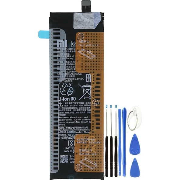 Xiaomi Note 10 Lite Pil Batarya + Tamir Seti Bm52 5260 Mah ürün görseli 1