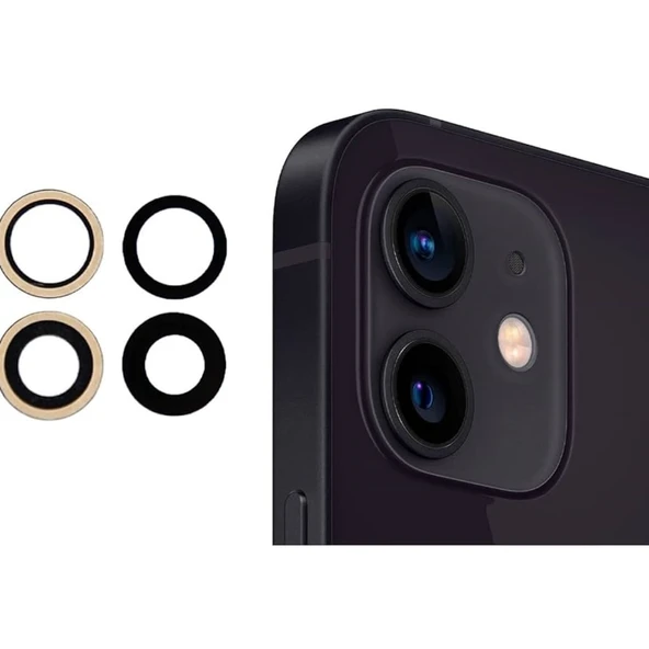 İphone 12 Mini Uyumlu Kamera Lens Camı ürün görseli 1