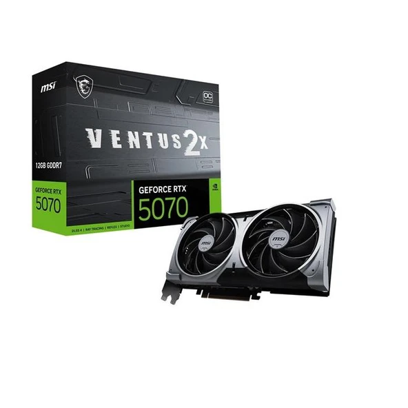 MSI RTX5070 12GB VENTUS 2X 12G OC GDDR7 192bit HDMI DP PCIe 5.0 ürün görseli 1