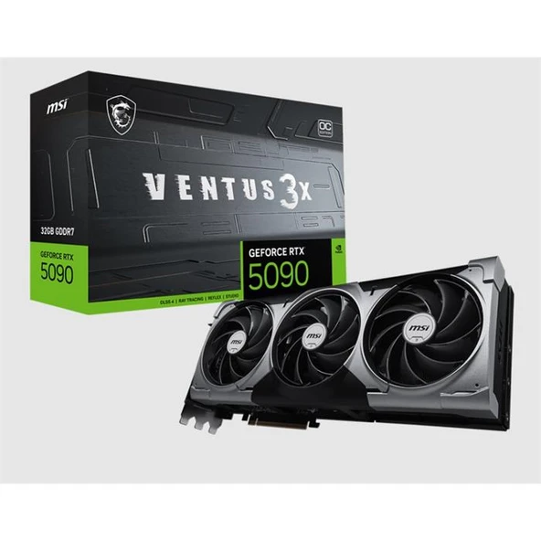 Msı GeForce RTX5090 32G VENTUS 3X OC 32GB GDDR7 512 Bit DLSS 4 Ekran Kartı ürün görseli 1