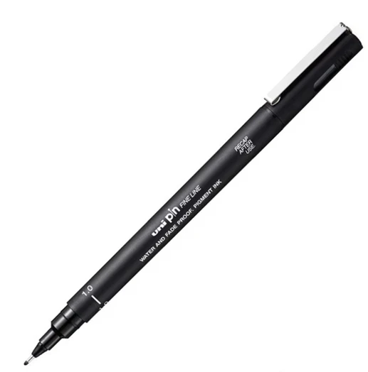 Unipin Fineline Akrilik Uçlu Kalem 1,0 Siyah - 2 adet ürün görseli 1