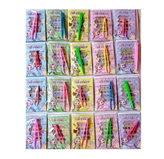 Tırnak Sticker Seti Cımbızlı Karışık - 4 adet ürün görseli 1
