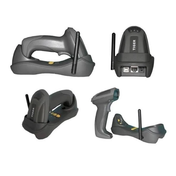 PERKON (TIGER) 1D Laser CS26 Wlan (Kablosuz) El Tipi Barkod Okuyucu Ayaklı 200metre mesafeye kadar ürün görseli 1