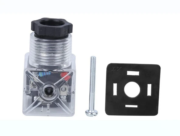 Pnömatik Valf Ventil Ledli Mini Soket 9.4mm 12 Ac/Dc ürün görseli 1