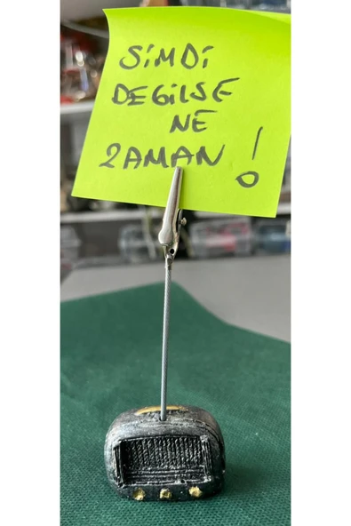EREN MİNİ RADYO GRİ POLYESTER KAĞIT TUTUCU NOTLUK-ÇOK ŞIK-SEVİMLİ MİNİ MESAJ GÖNDERİN SEVDİKLERİNİZE ürün görseli 1