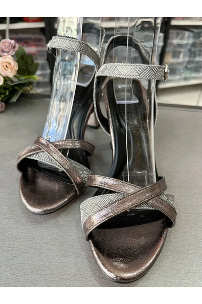 MİSS PARK MODA ANRASİT KALINTOPUK SON MODA ŞIK, DİŞİ, KADIN TOPUKLU ürün görseli 1