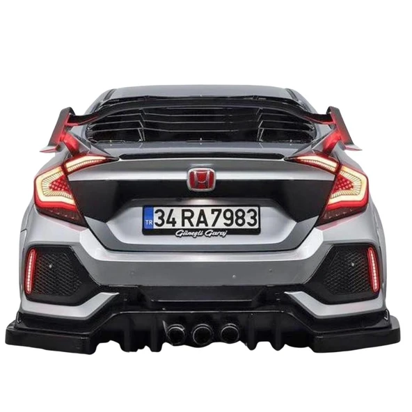 Honda Civic Fc5 6 Parça Arka Flap (Plastik)(Boyasız) ürün görseli 1