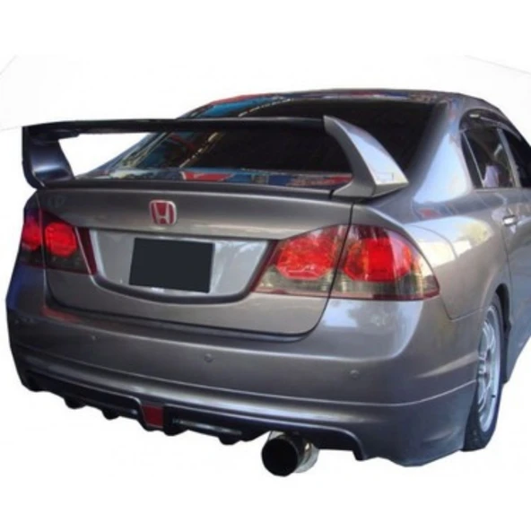 Honda Civic Fd6 Sağdan Çift Çıkış Mugen RR Arka Ek (Plastik)(Boyasız) ürün görseli 1