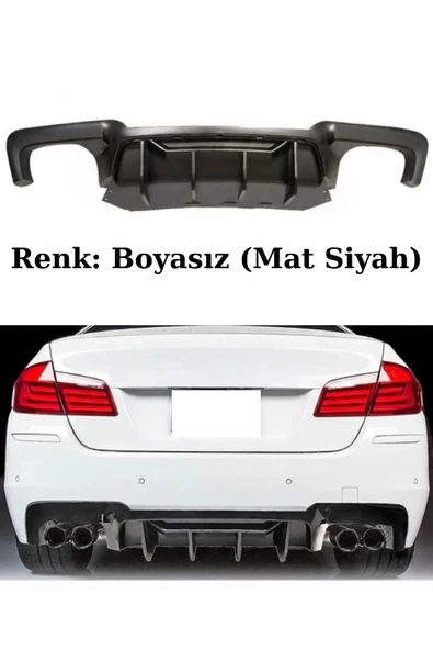 Bmw F10 M Tech (2010-2017) M5 Competition Arka Tampon - Difüzör (Plastik)(Boyasız) ürün görseli 1