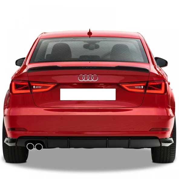 Audi A3 8v Sedan 2013-2020 Votex Style Spoiler (Plastik) (Boyasız) ürün görseli 1
