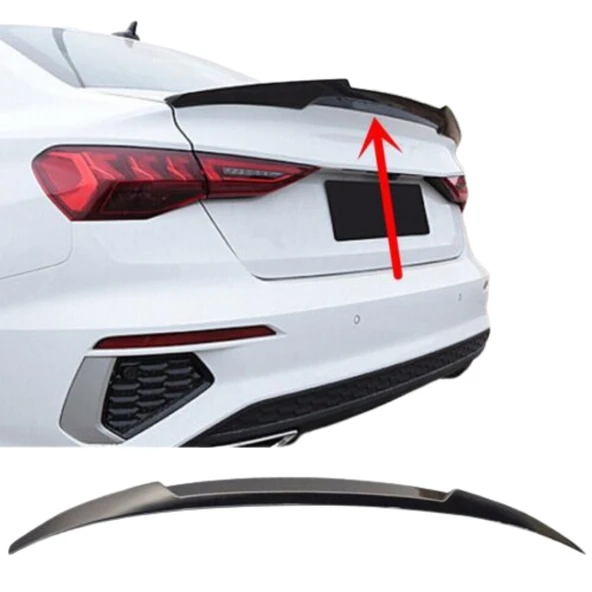 A3 8y Sedan S3 Style - Spoiler (Plastik) (Boyasız) ürün görseli 1