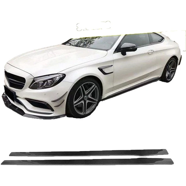 W205 C Serisi Sedan Amg - C63 Style - Marşpiyel Altı Lip (Plastik) (Boyasız) ürün görseli 1
