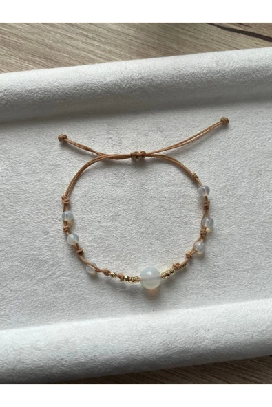 Opal Doğal Taşlı İp Bileklik Halhal ürün görseli 1