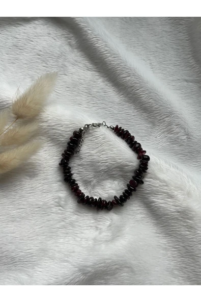 Lal Garnet (granat) Doğal Taş Bileklik ürün görseli 1