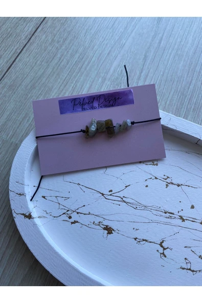 Kırık Labradorit Doğal Taş Ip Bileklik ürün görseli 1