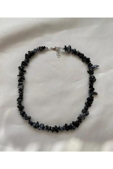 Obsidyen Doğal Taş Kolye ürün görseli 1