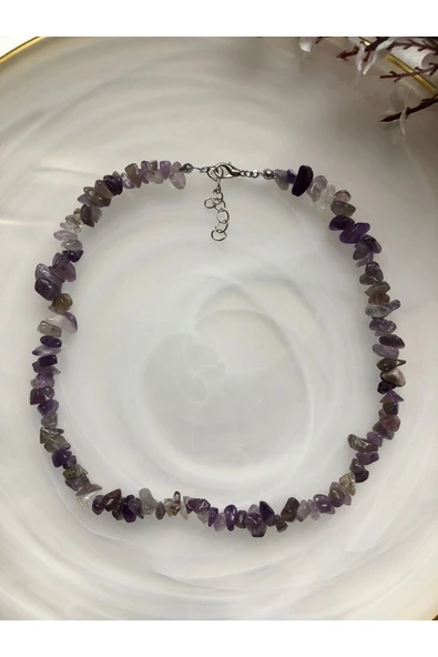 Ametist Doğal Taş Kolye ürün görseli 1