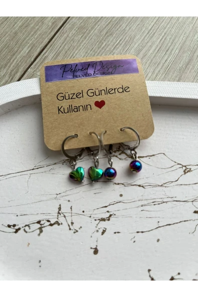 Hematit Doğal Taş Küpe Set ürün görseli 1