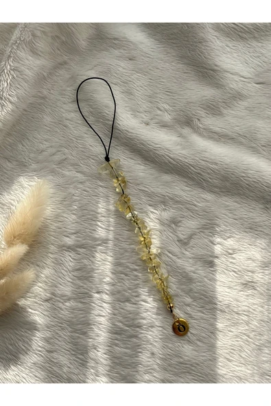 Sitrin Kişiye Özel Harfli Charm Doğal Taş El Yapımı ürün görseli 1