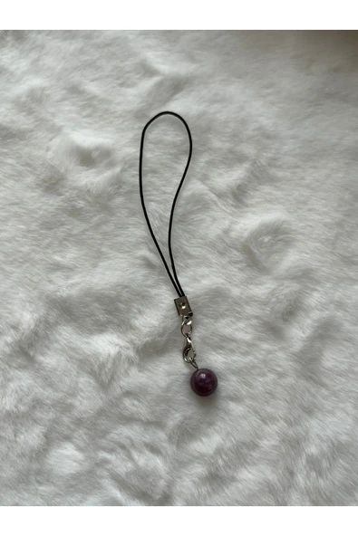 8 mm ametist taşı charm ürün görseli 1