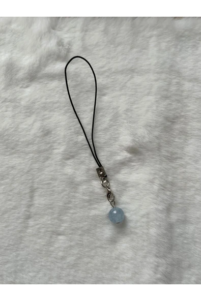 8 mm akuamarin taşı charm ürün görseli 1