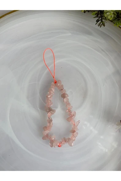 Pembe Kuvars Doğal Taş Charm ürün görseli 1