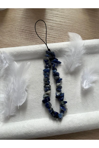 Lapis Lazuli Doğal Taş Telefon Charm ürün görseli 1
