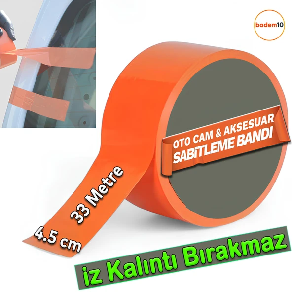 Araç Oto Cam Montaj Tamir Sabitleme Bandı İz Bırakmaz Güçlü Yapışkanlı Maskeleme Bandı 45 mm x 33 m ürün görseli 1