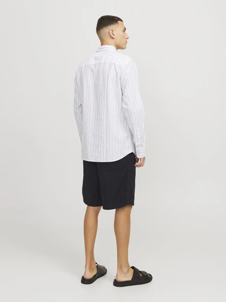 JACK JONES Erkek Keten Şort 12274968 - Resim 2