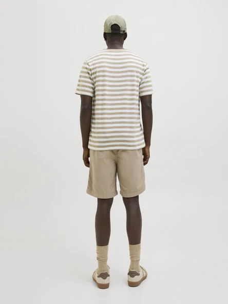 JACK JONES Erkek Keten Şort 12274968 - Resim 3