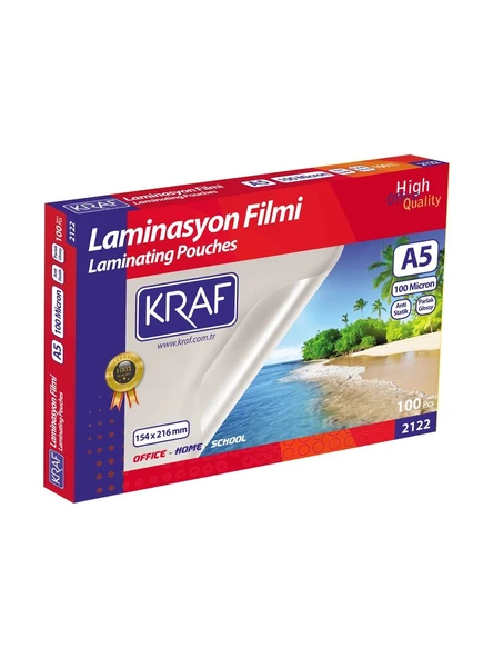 Kraf Laminasyon Filmi Parlak A5 100 Mic 100'lü (2122) ürün görseli 1